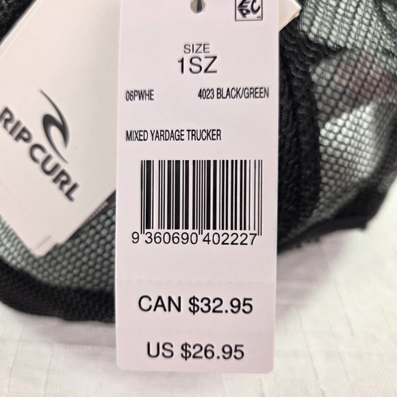 Rip Curl Mixed Yardage Women's Trucker Hat Gray Floral Aloha Tropical NEW - Picture 5 of 6